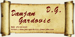 Damjan Gardović vizit kartica